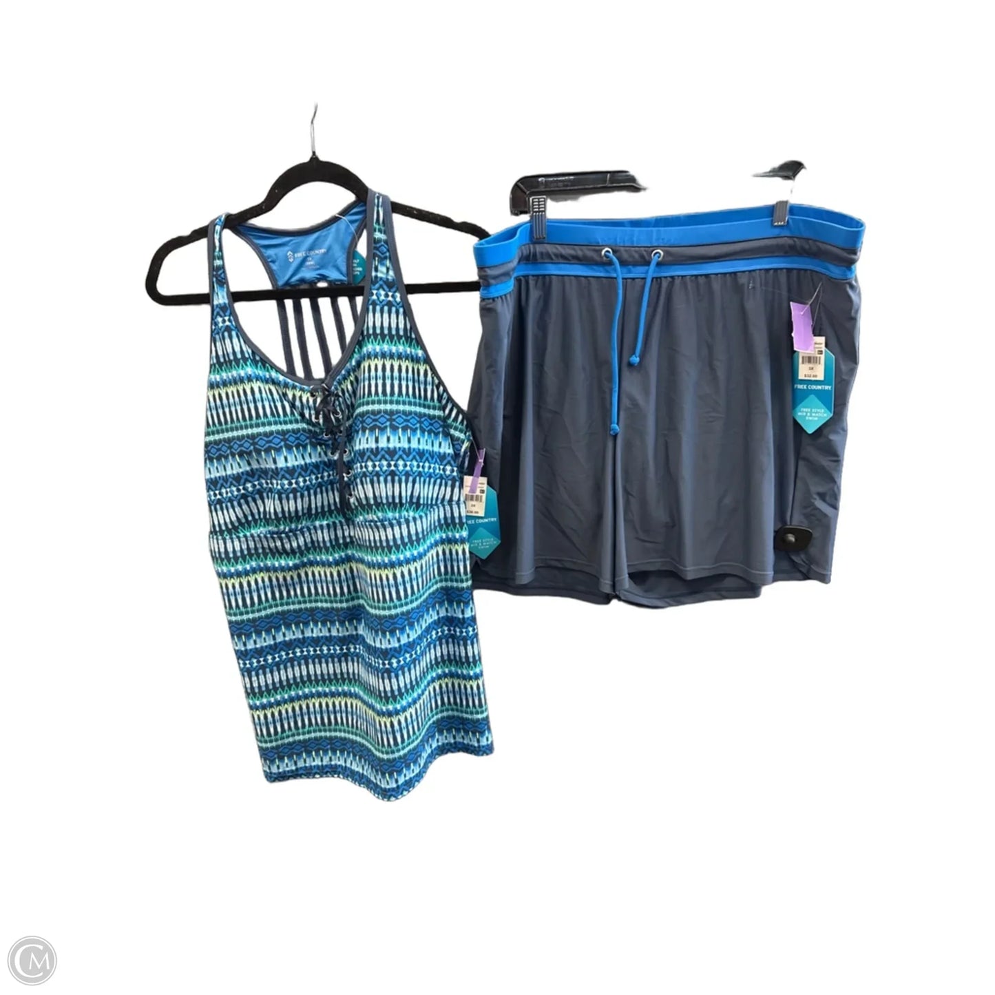 Swimsuit 2pc By Free Country In Blue, Size: 3x