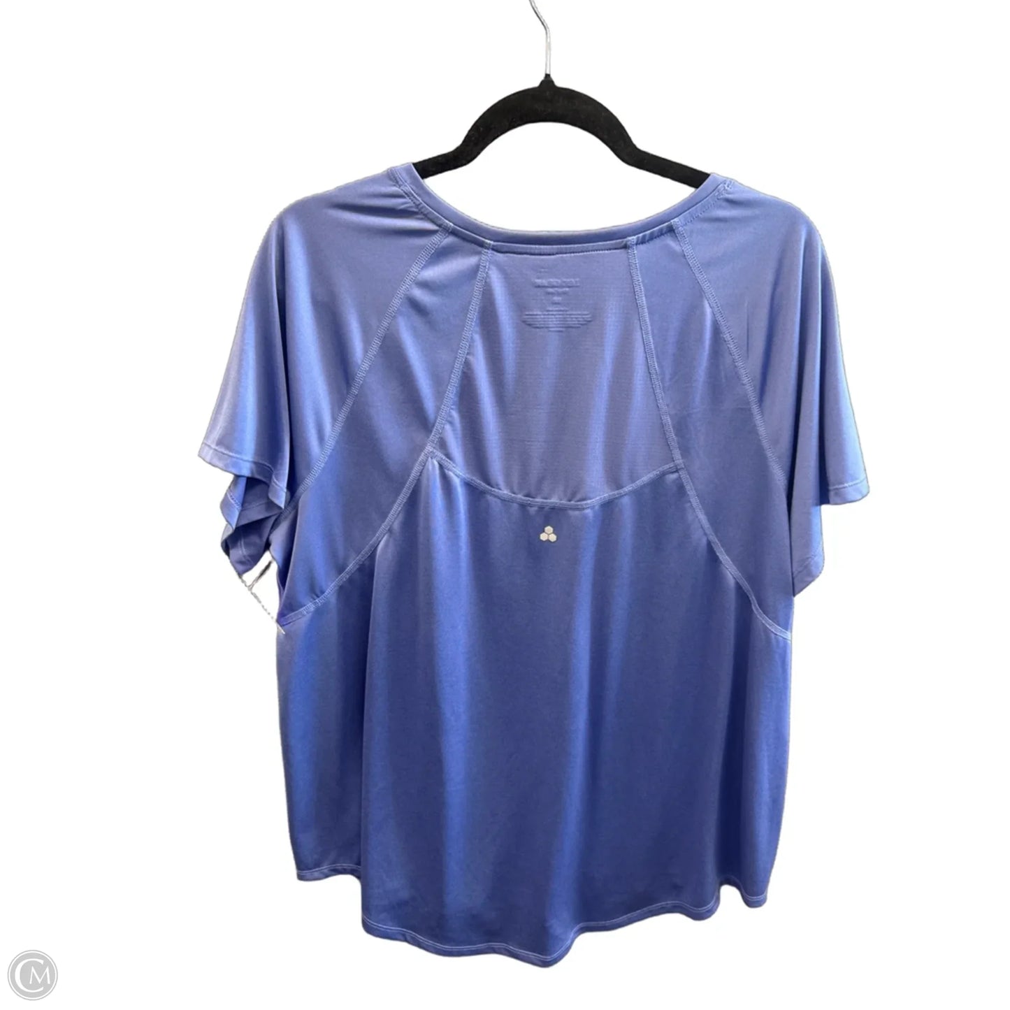 Athletic Top Short Sleeve By Tek Gear In Blue, Size: 1x