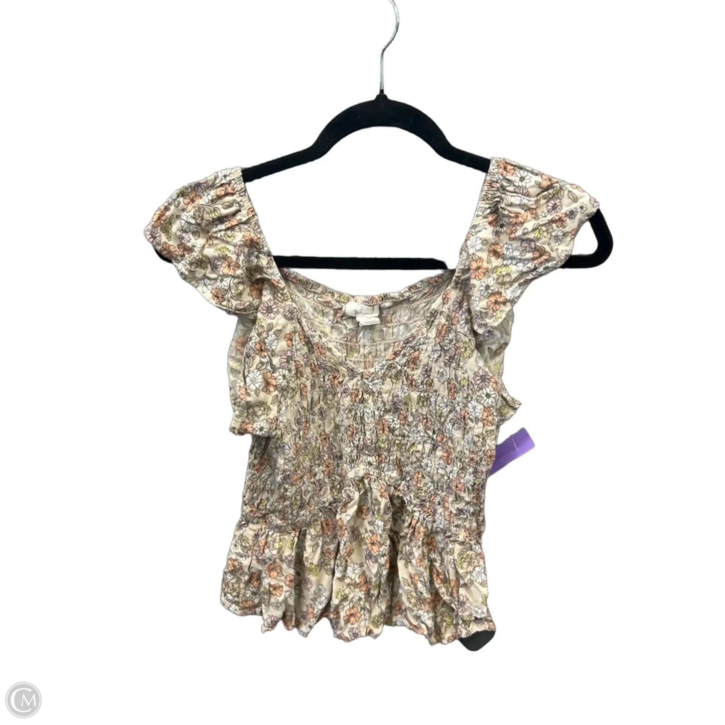 Blouse Short Sleeve By Japna In Floral Print, Size: S