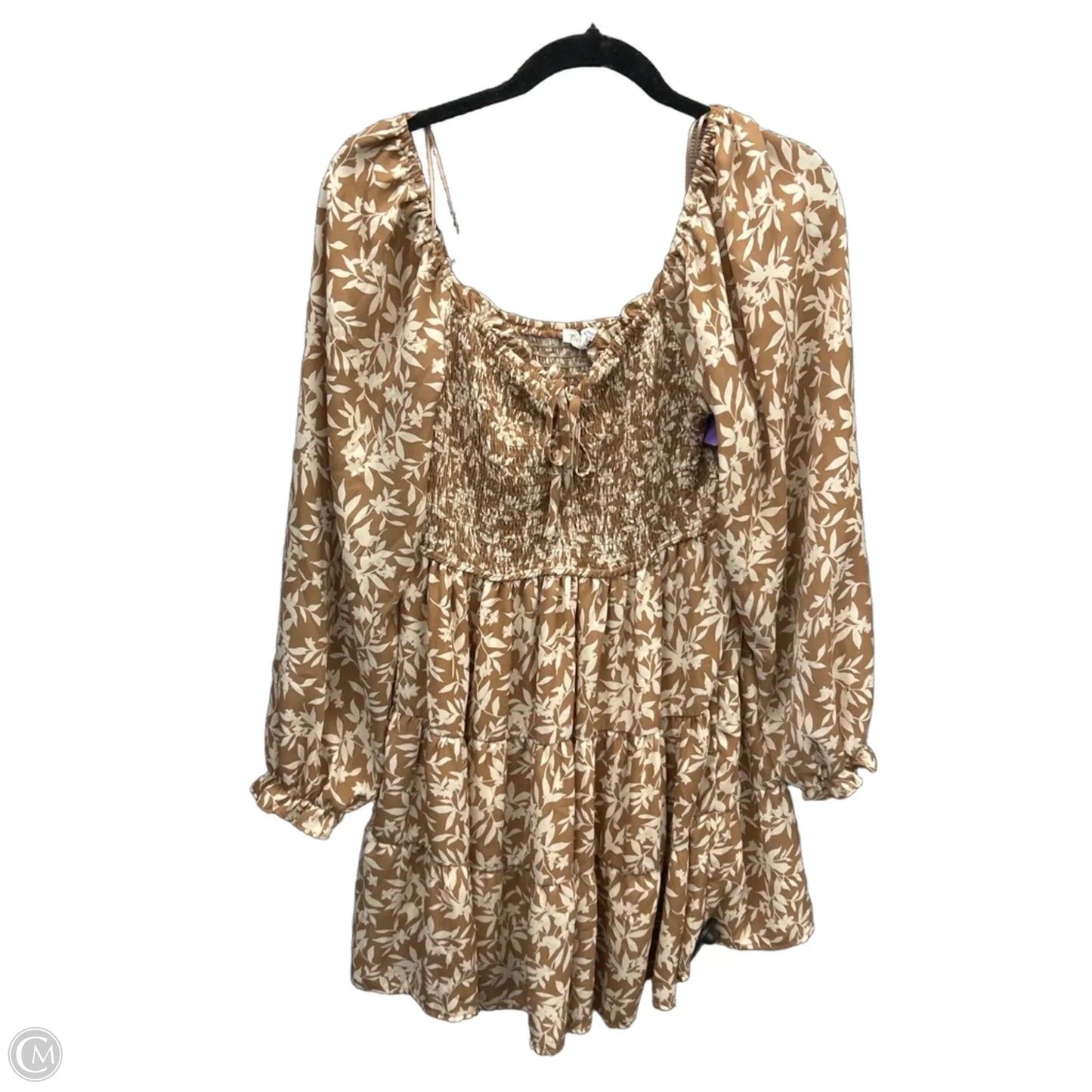 Dress Casual Midi By By The River In Brown, Size: L