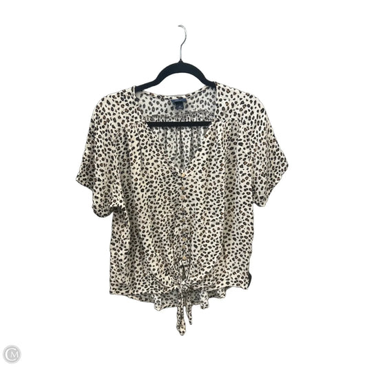 Top Short Sleeve By Daytrip In Animal Print, Size: Xs