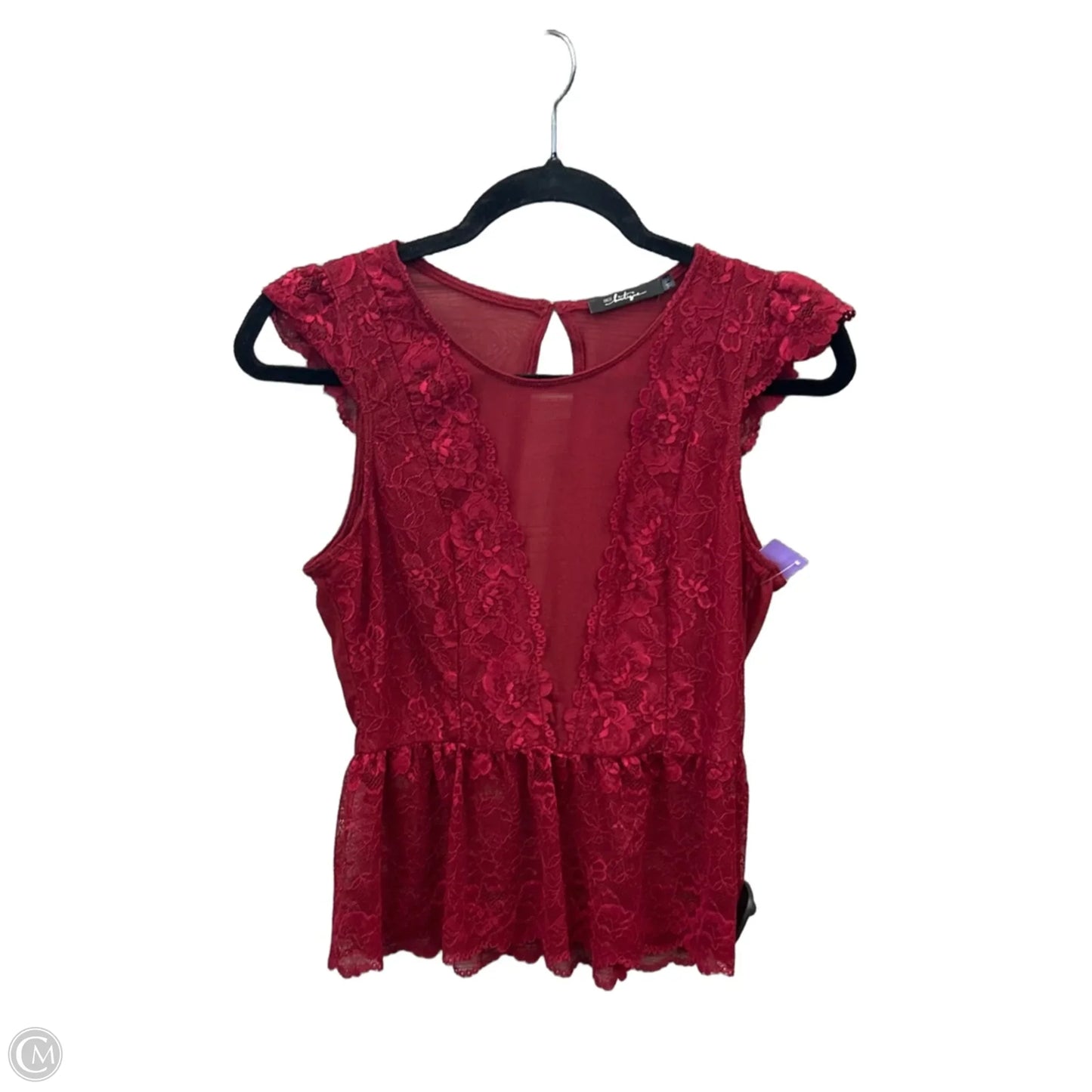 Top Sleeveless By Bke In Red, Size: M