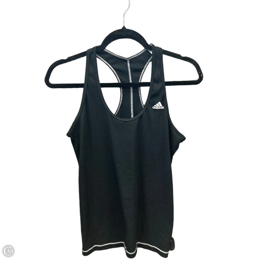 Athletic Tank Top By Adidas In Black, Size: L
