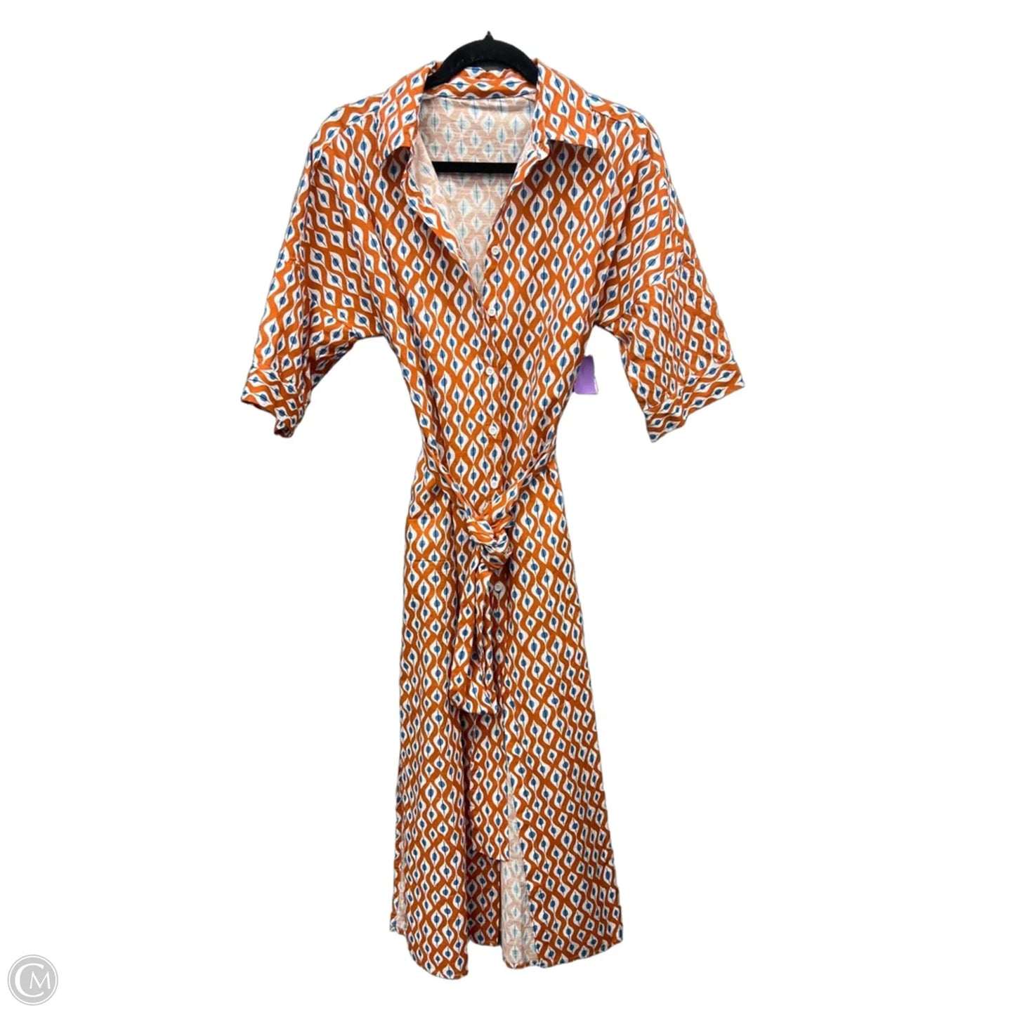 Dress Casual Maxi By Clothes Mentor In Blue & Orange, Size: M
