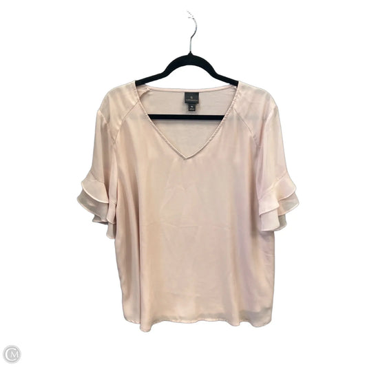 Top Short Sleeve By Worthington In Pink, Size: Xl