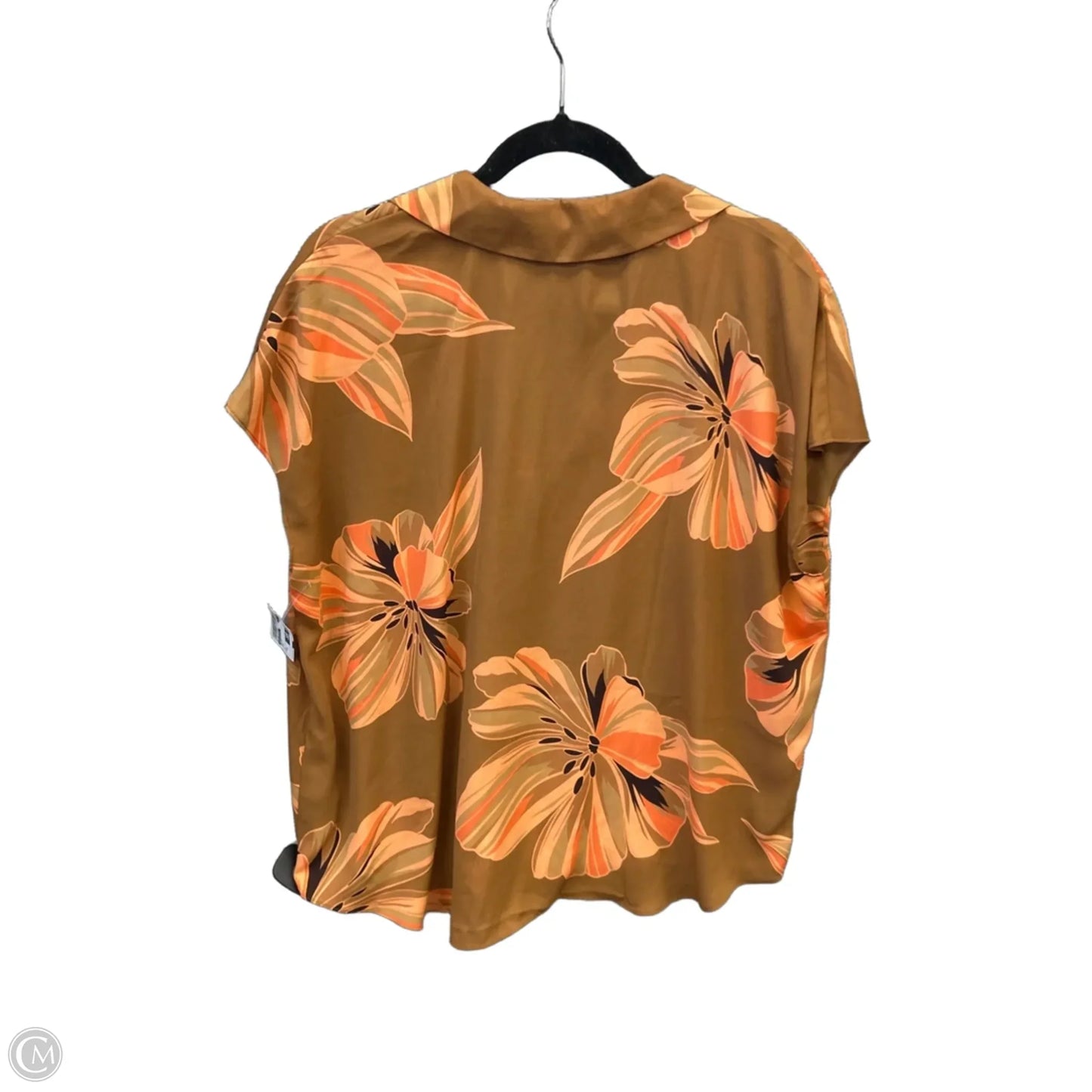 Top Short Sleeve By Worthington In Brown, Size: Xl