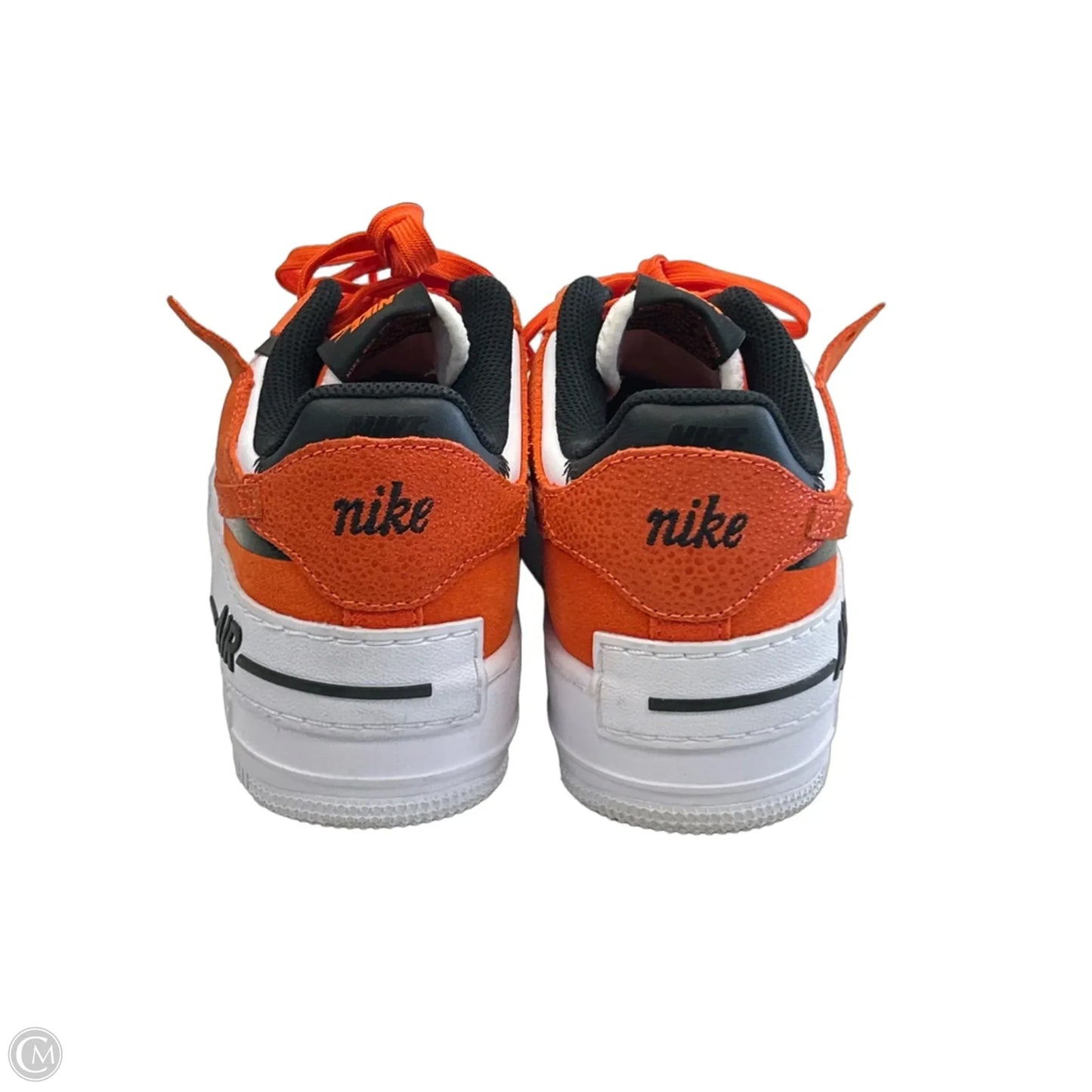 Shoes Sneakers By Nike In Orange & White, Size: 7