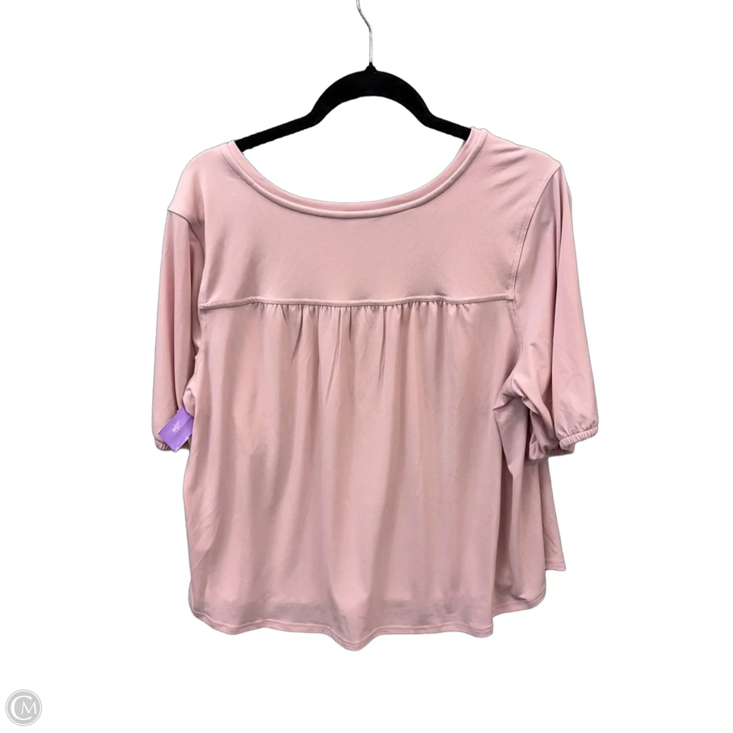 Top Short Sleeve By Terra & Sky In Pink, Size: Xl