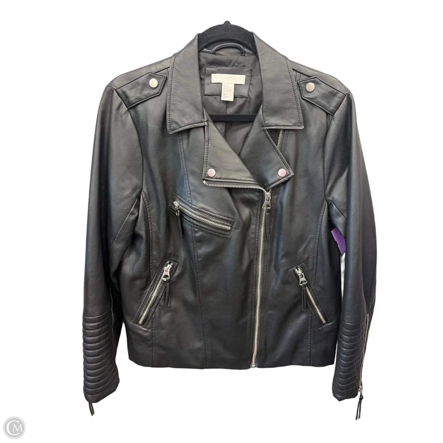 Jacket Moto By H&m In Black, Size: Xl