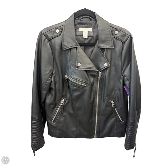 Jacket Moto By H&m In Black, Size: Xl
