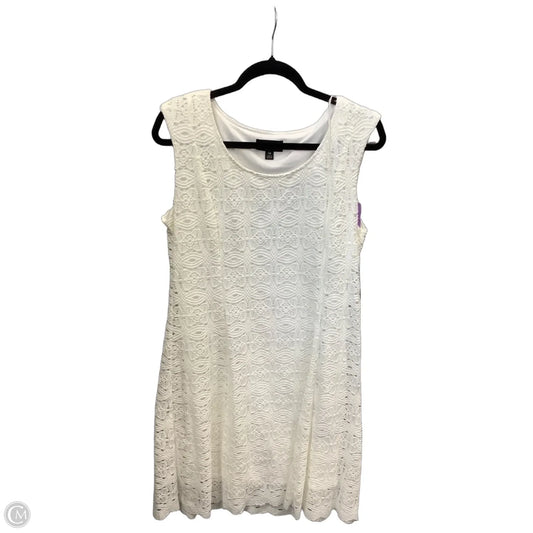 Dress Casual Midi By Clothes Mentor In White, Size: Xl