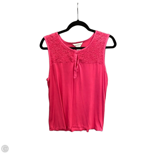 Top Sleeveless By Liz Claiborne In Pink, Size: L