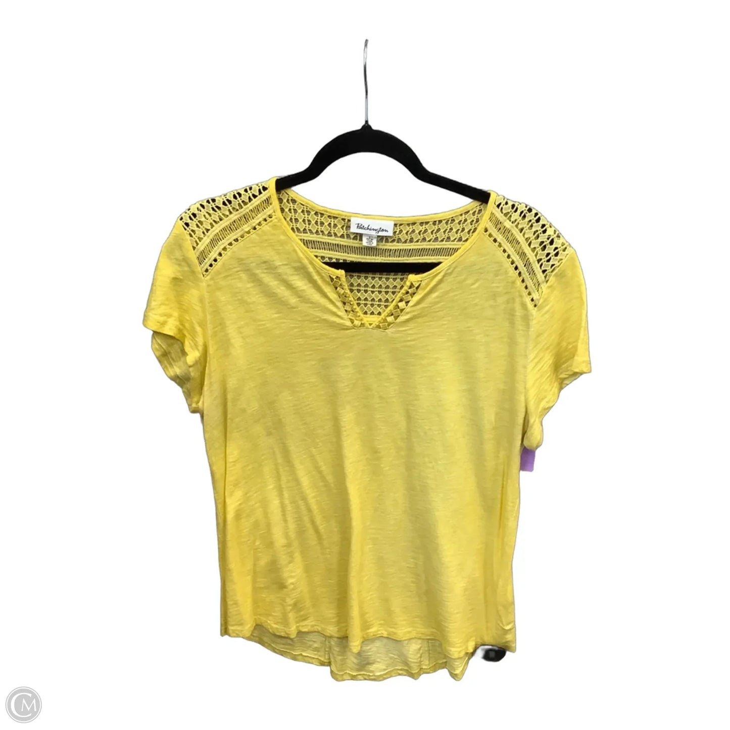 Top Short Sleeve By Clothes Mentor In Yellow, Size: L