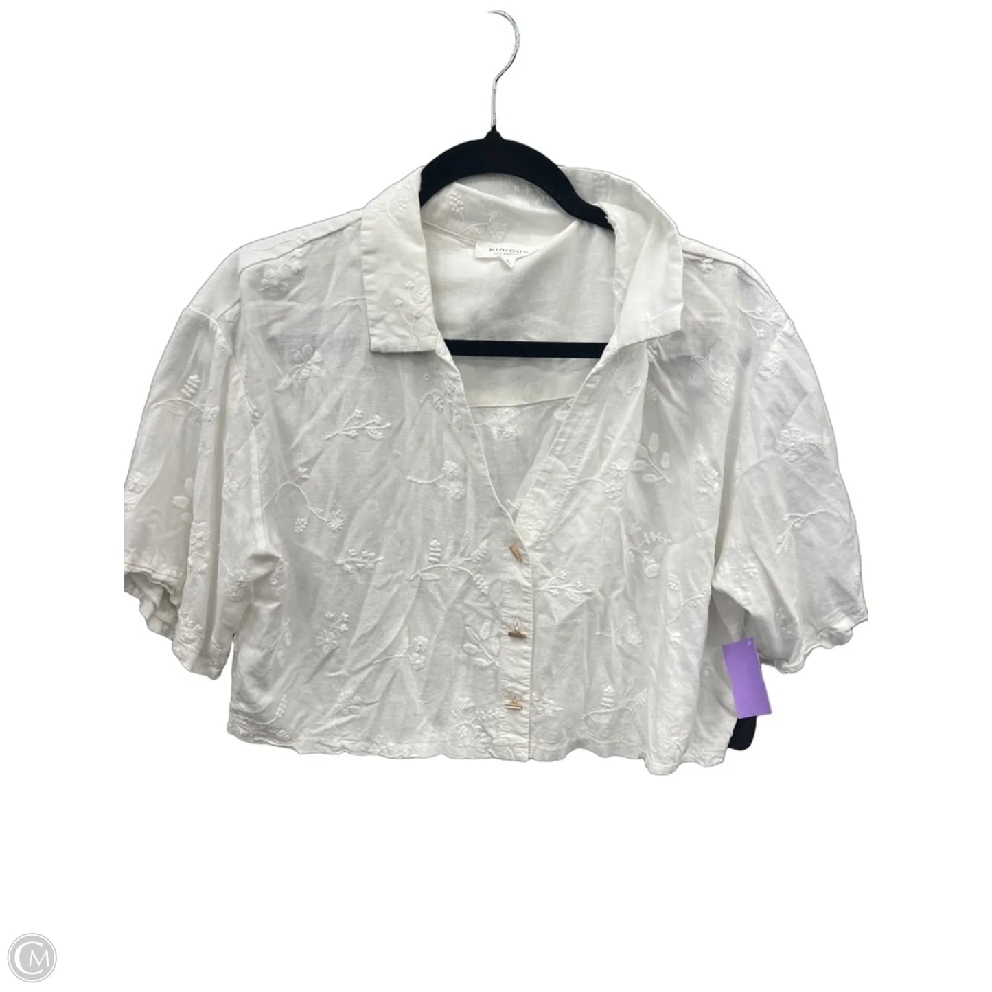 Top Long Sleeve By Kirious In White, Size: Xl