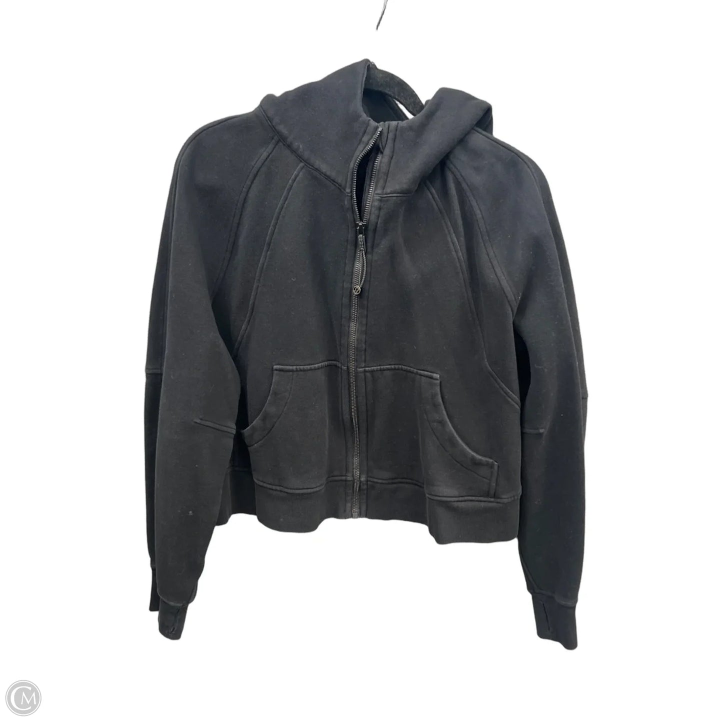 Athletic Sweatshirt Hoodie By Lululemon In Black, Size: M