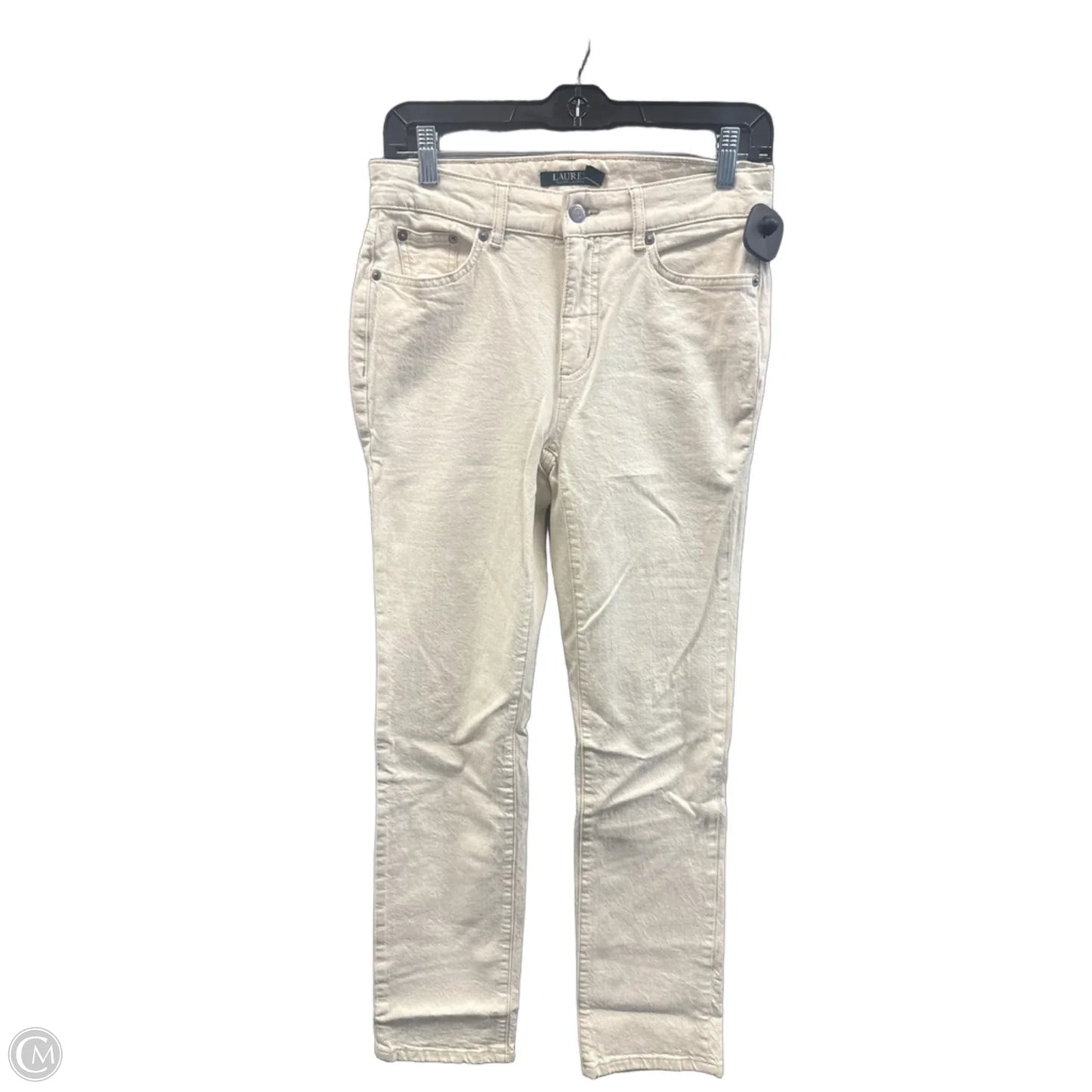 Jeans Straight By Lauren By Ralph Lauren In Cream, Size: 2
