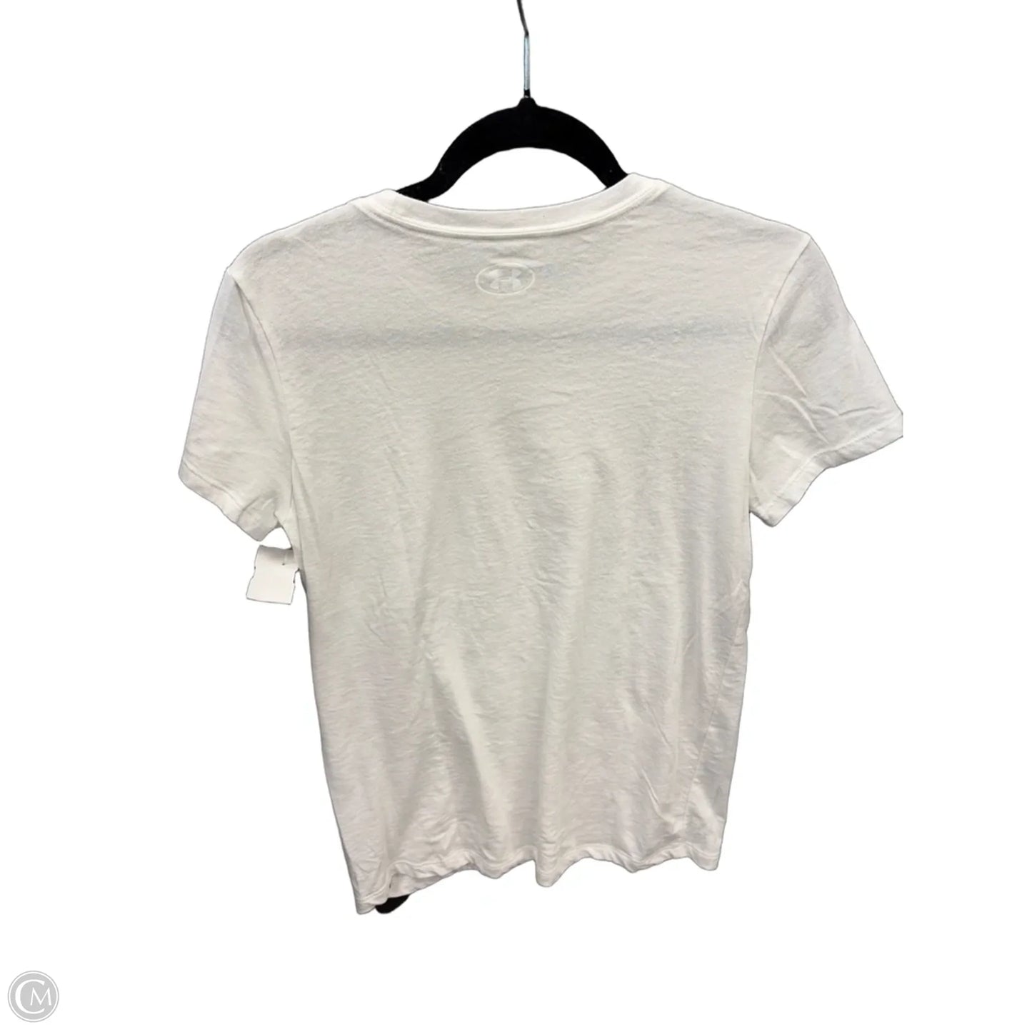 Athletic Top Short Sleeve By Under Armour In White, Size: M