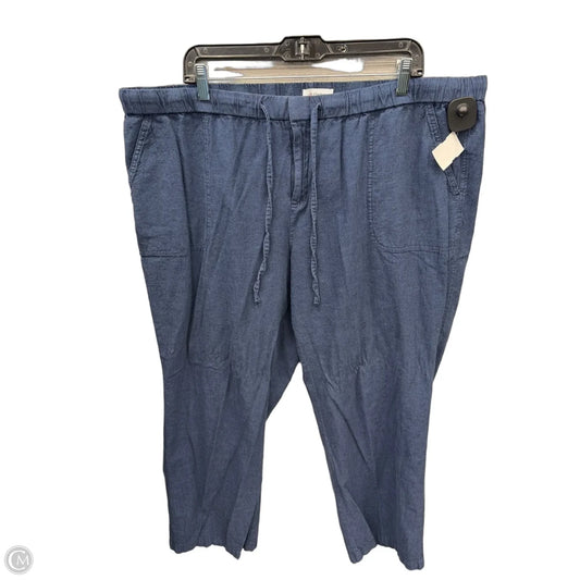 Pants Linen By Liz Claiborne In Navy, Size: 1x