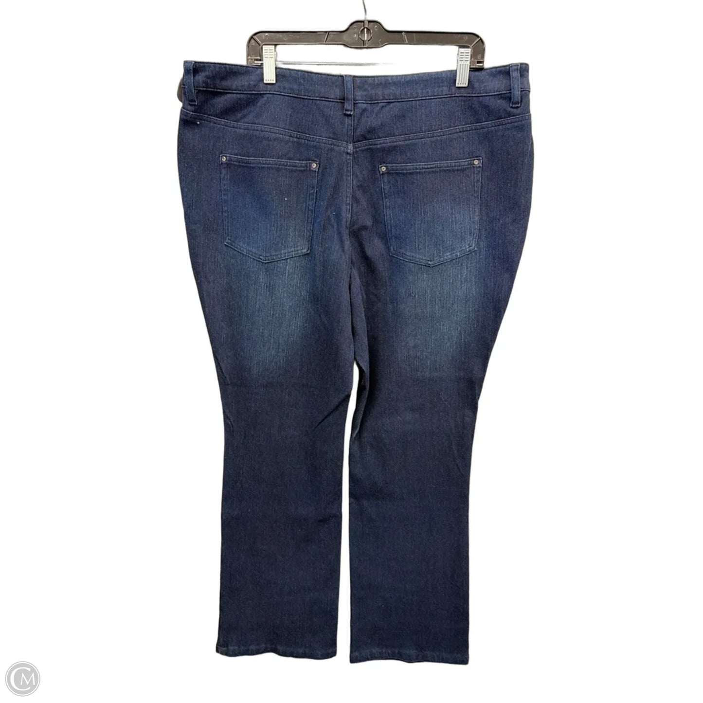 Jeans Flared By Belle By Kim Gravel In Blue Denim, Size: 20