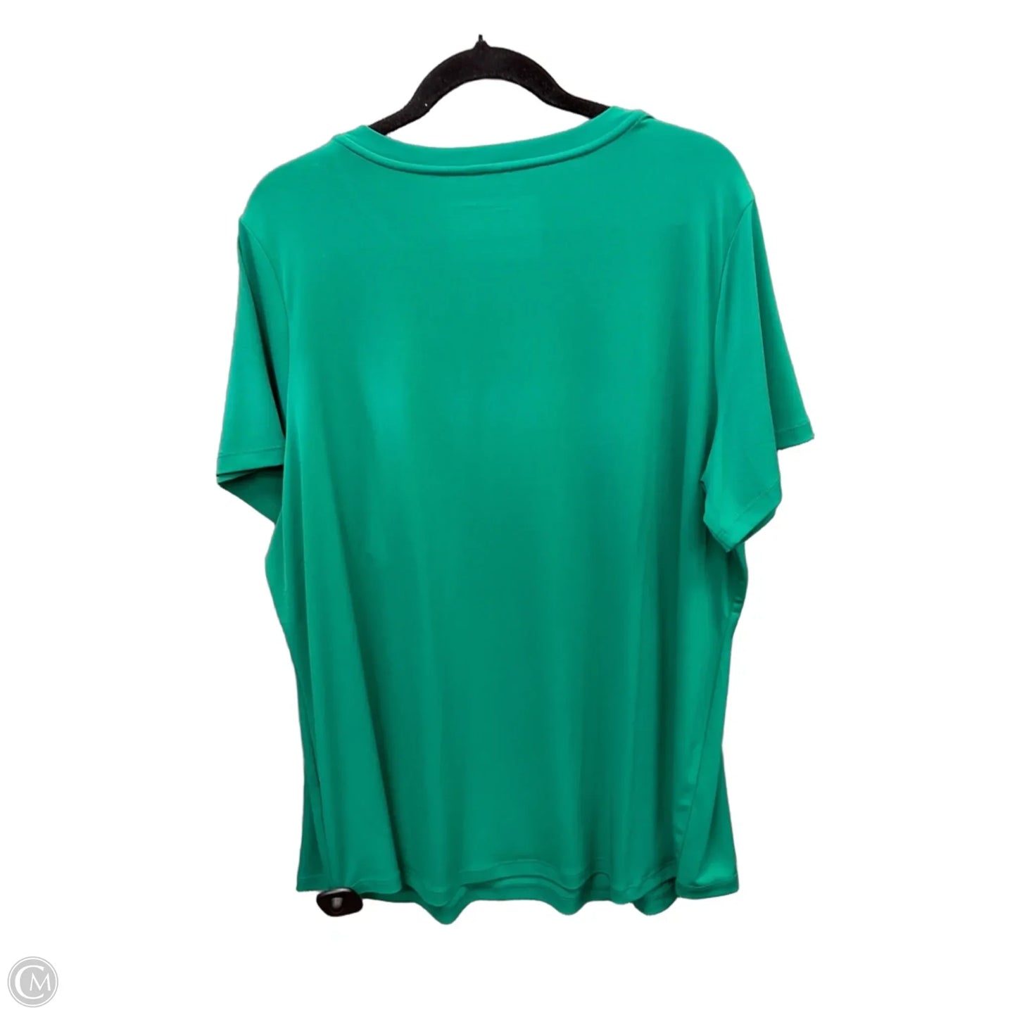 Top Short Sleeve Basic By Susan Graver In Green, Size: 2x