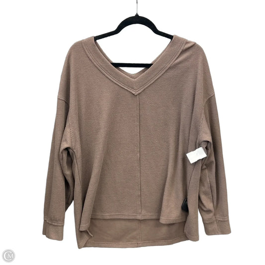 Top Long Sleeve By Clothes Mentor In Brown, Size: M