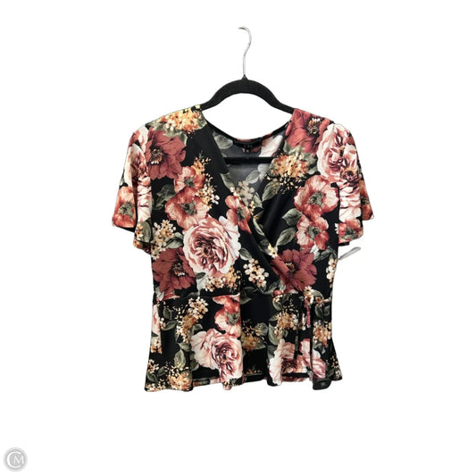 Top Short Sleeve By Vibe In Floral Print, Size: Xl