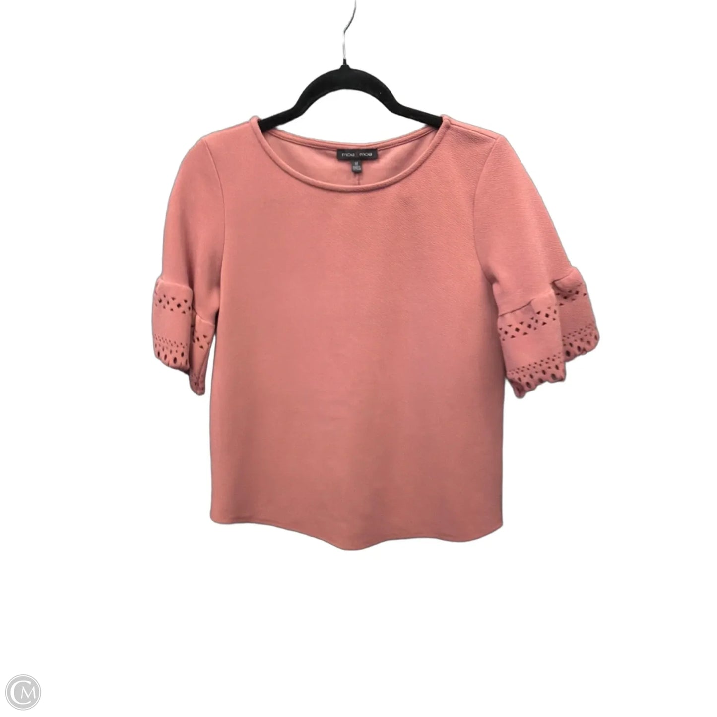 Top Short Sleeve By Moa Moa In Pink, Size: M