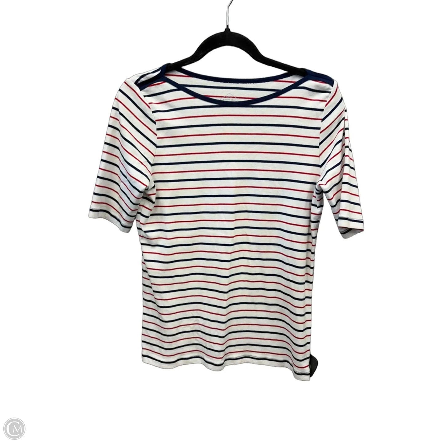 Top Long Sleeve By St Johns Bay In Blue & Red & White, Size: M