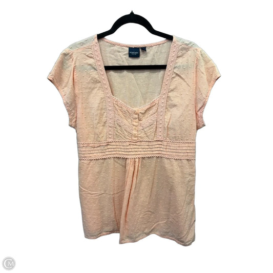 Top Short Sleeve By Sonoma In Coral, Size: Xl
