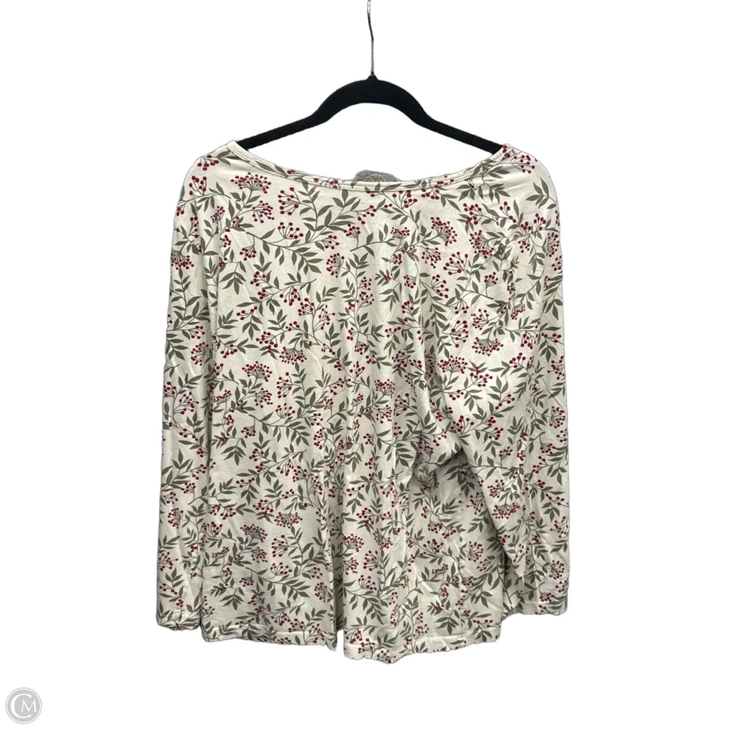 Top Long Sleeve By Woman Within In Cream, Size: 1x