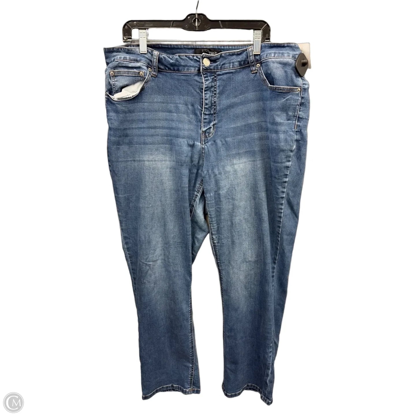 Jeans Straight By Stitch Star In Blue Denim, Size: 20