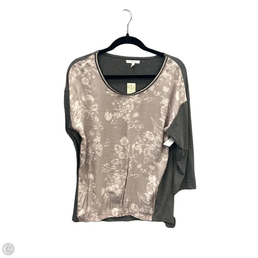 Top Long Sleeve By Maurices In Grey & Purple, Size: L