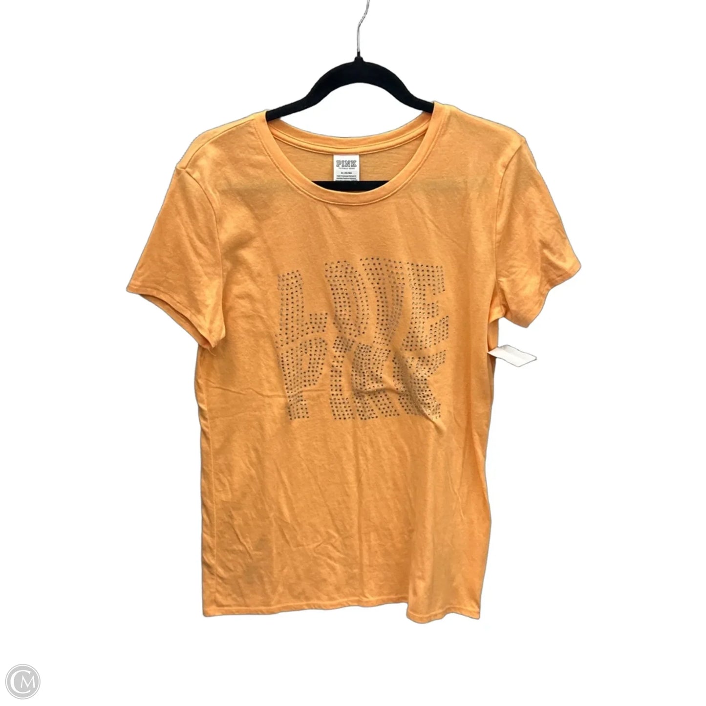 Top Short Sleeve By Pink In Orange, Size: M