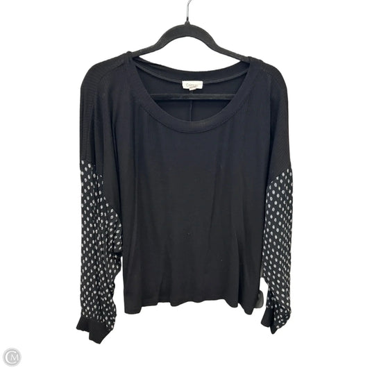 Top Long Sleeve By Clothes Mentor In Black, Size: L
