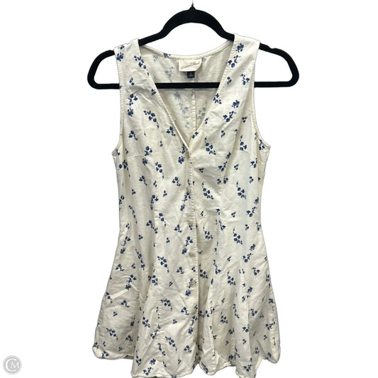 Dress Casual Midi By Universal Thread In Blue & Cream, Size: M