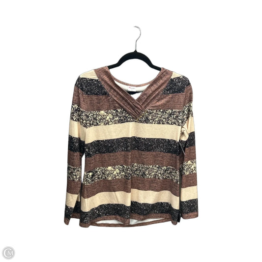 Top Long Sleeve By Clothes Mentor In Brown, Size: M