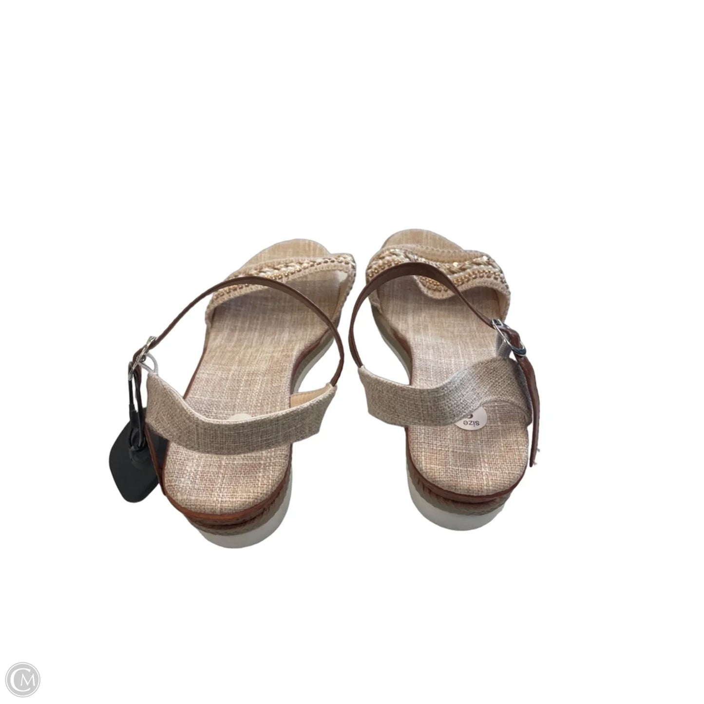Sandals Heels Wedge By Clothes Mentor In Brown, Size: 9