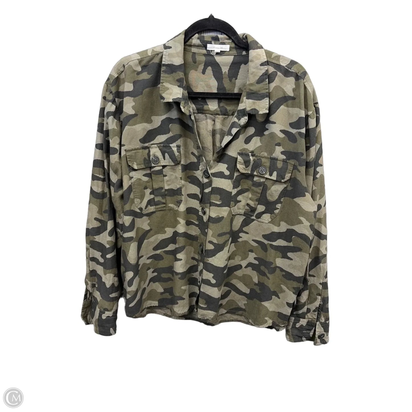 Top Long Sleeve By Maurices In Camouflage Print, Size: Xxl