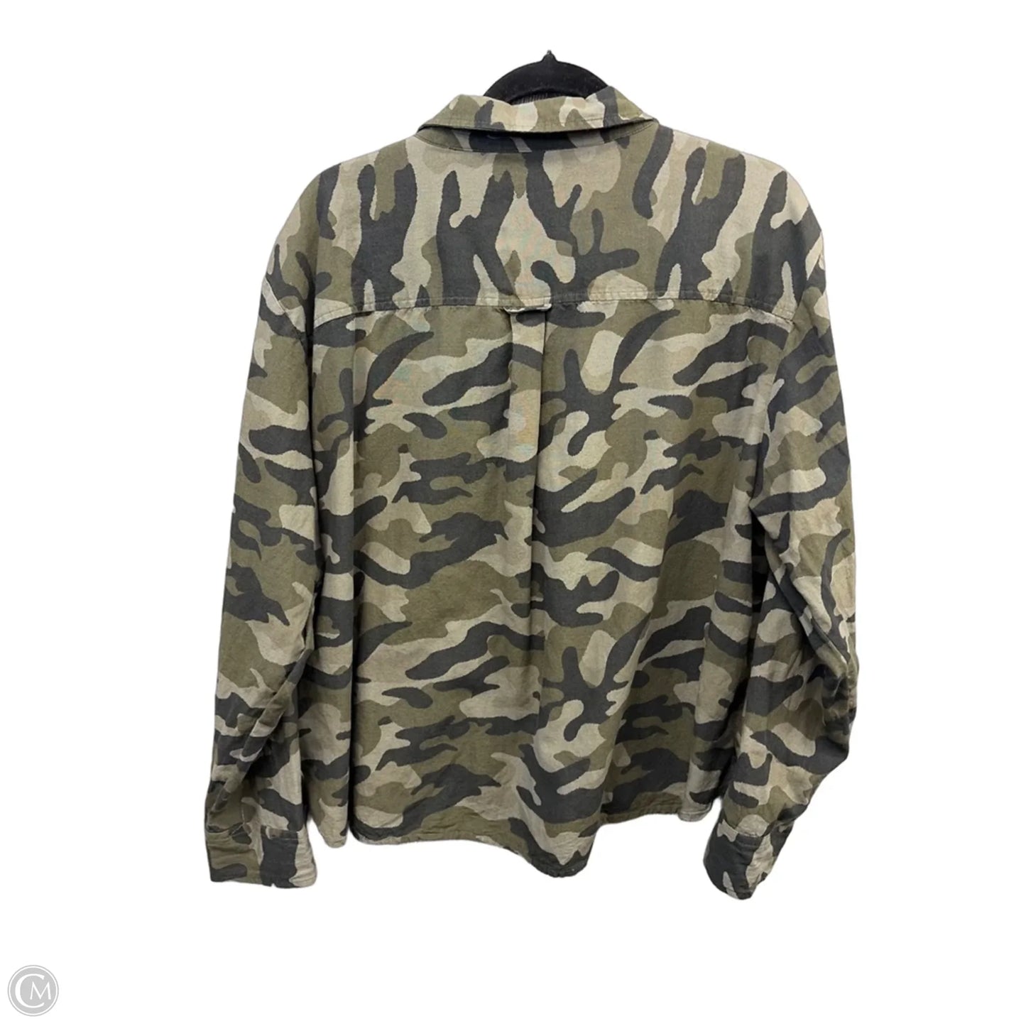 Top Long Sleeve By Maurices In Camouflage Print, Size: Xxl