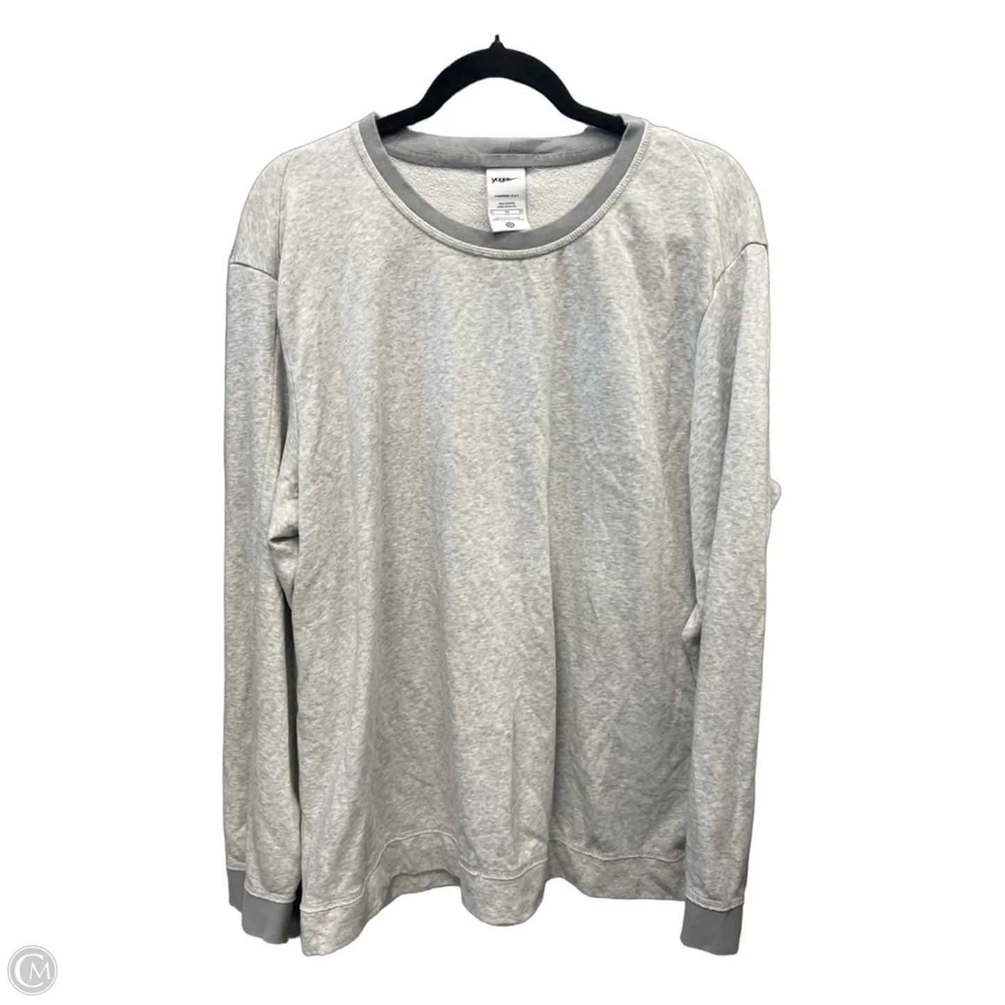 Athletic Top Long Sleeve Crewneck By Nike Apparel In Grey, Size: Xl