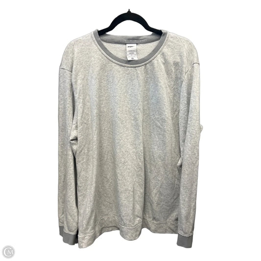 Athletic Top Long Sleeve Crewneck By Nike Apparel In Grey, Size: Xl