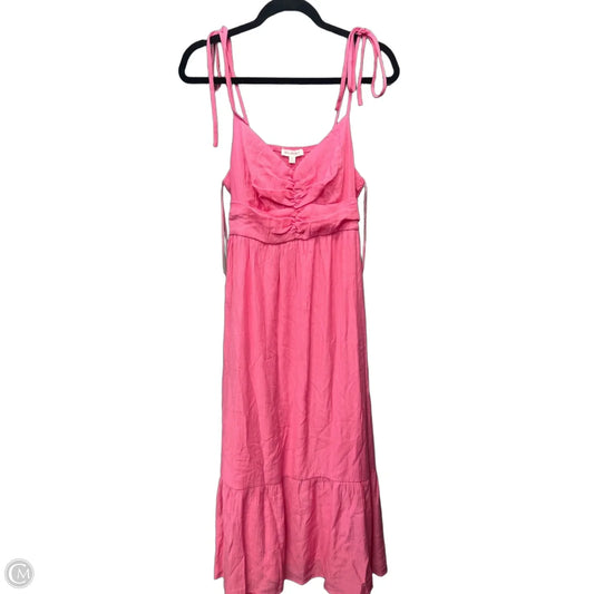 Dress Casual Midi By Blu Pepper In Pink, Size: Xl