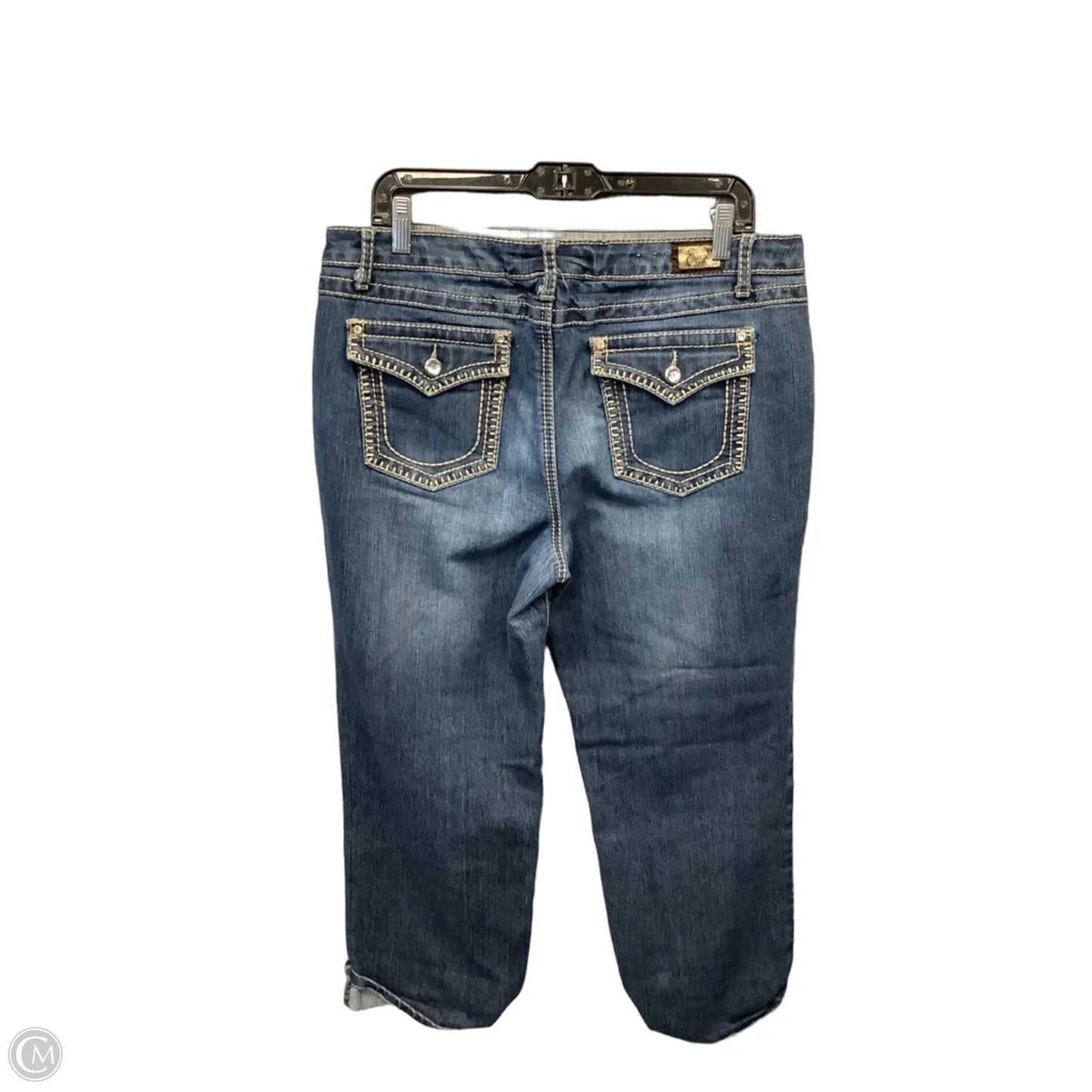 Jeans Cropped By Earl Jean In Blue Denim, Size: 14