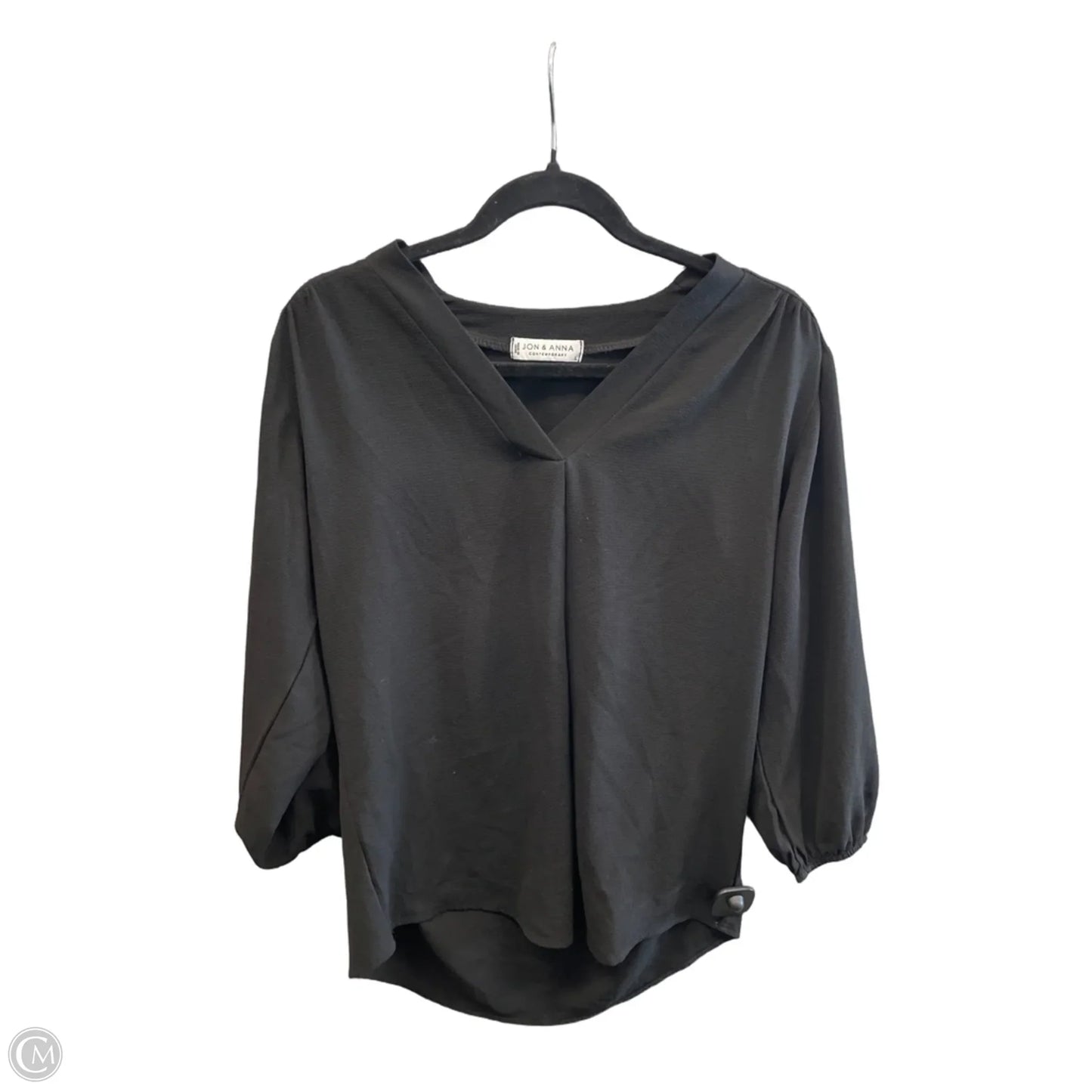 Top Long Sleeve By Jon And Anna In Black, Size: L