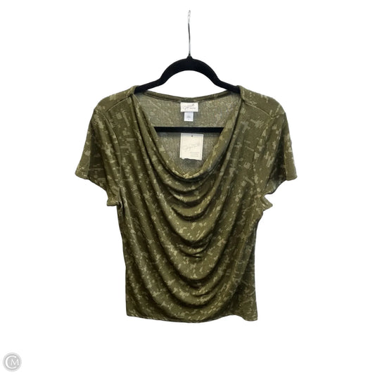 Top Short Sleeve By Jaclyn Smith In Green, Size: L