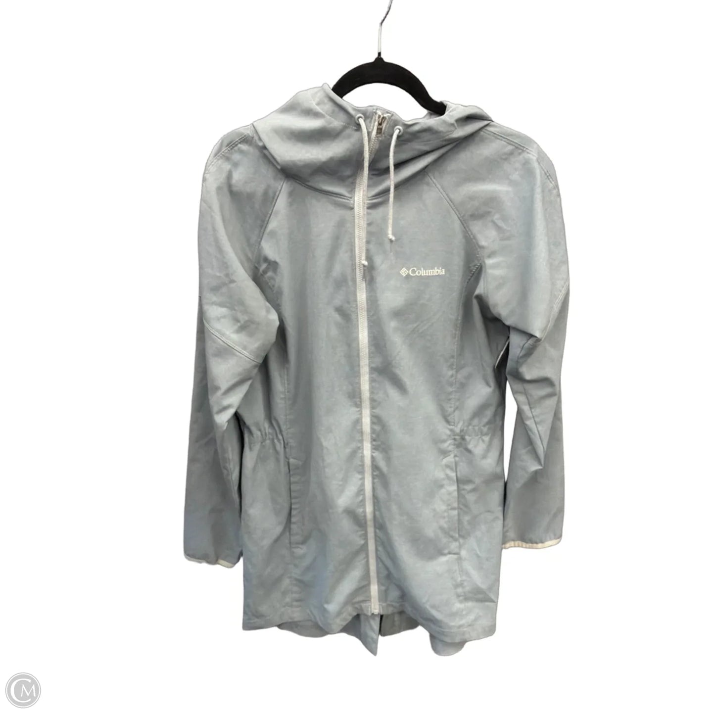 Jacket Windbreaker By Columbia In Blue, Size: M