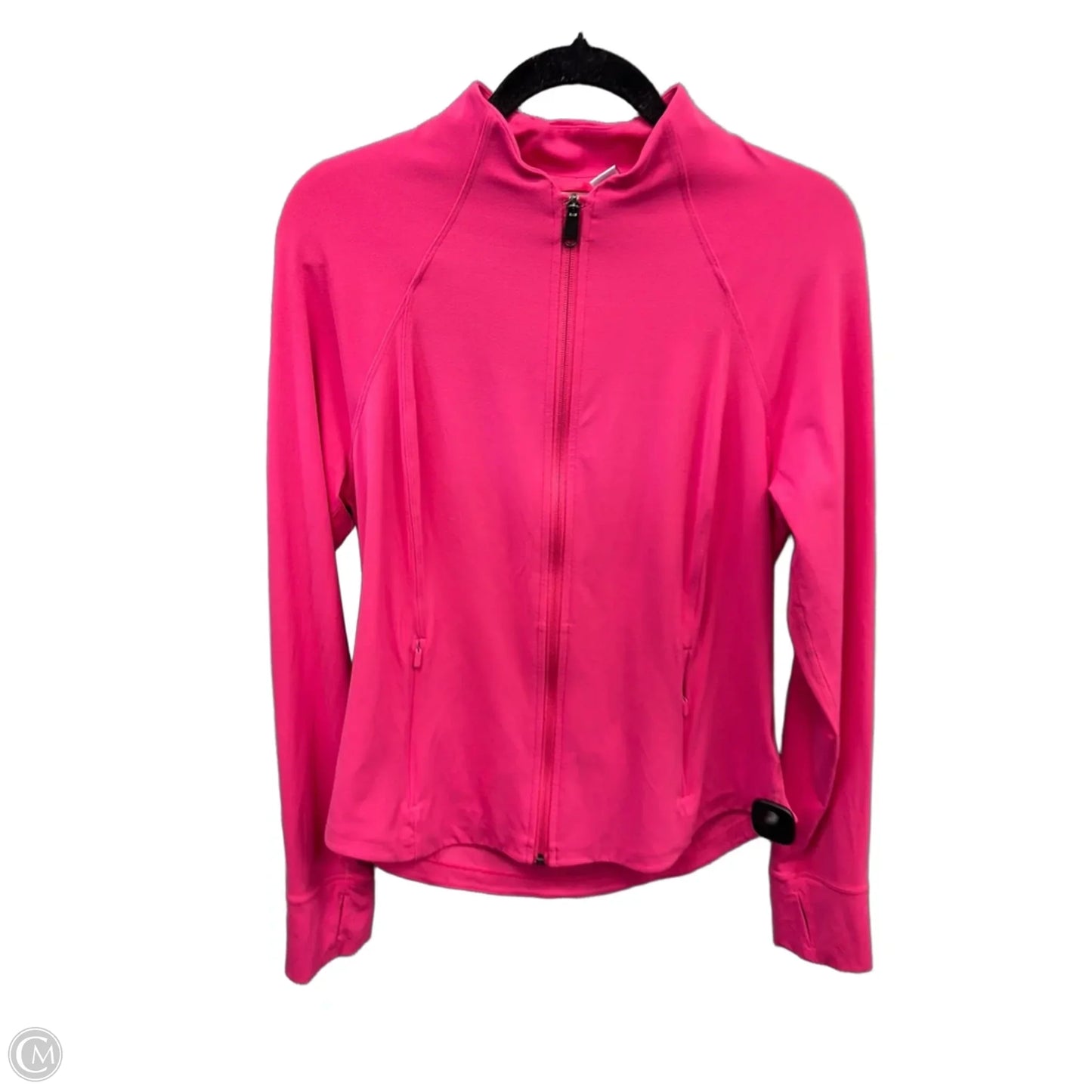 Athletic Top Long Sleeve Collar By Athleta In Pink, Size: L