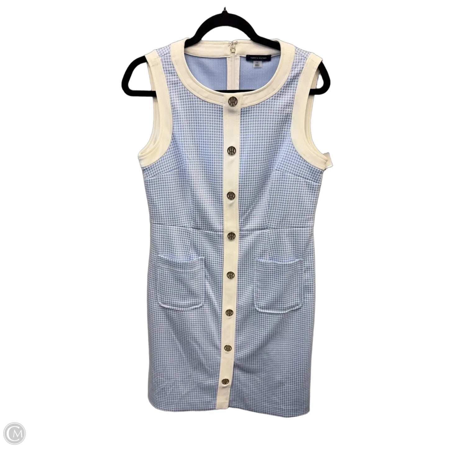 Dress Casual Midi By Tommy Hilfiger In Blue & White, Size: M