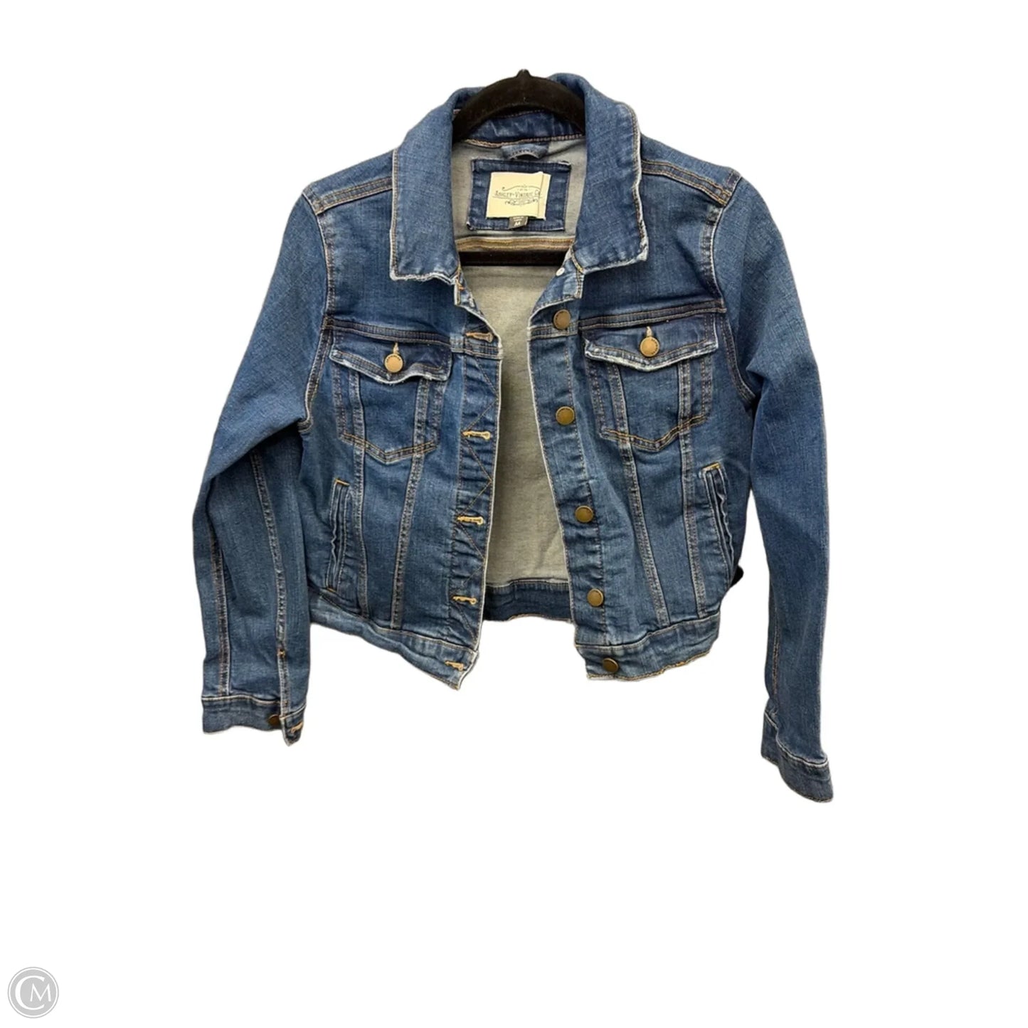 Jacket Denim By Clothes Mentor In Blue Denim, Size: M