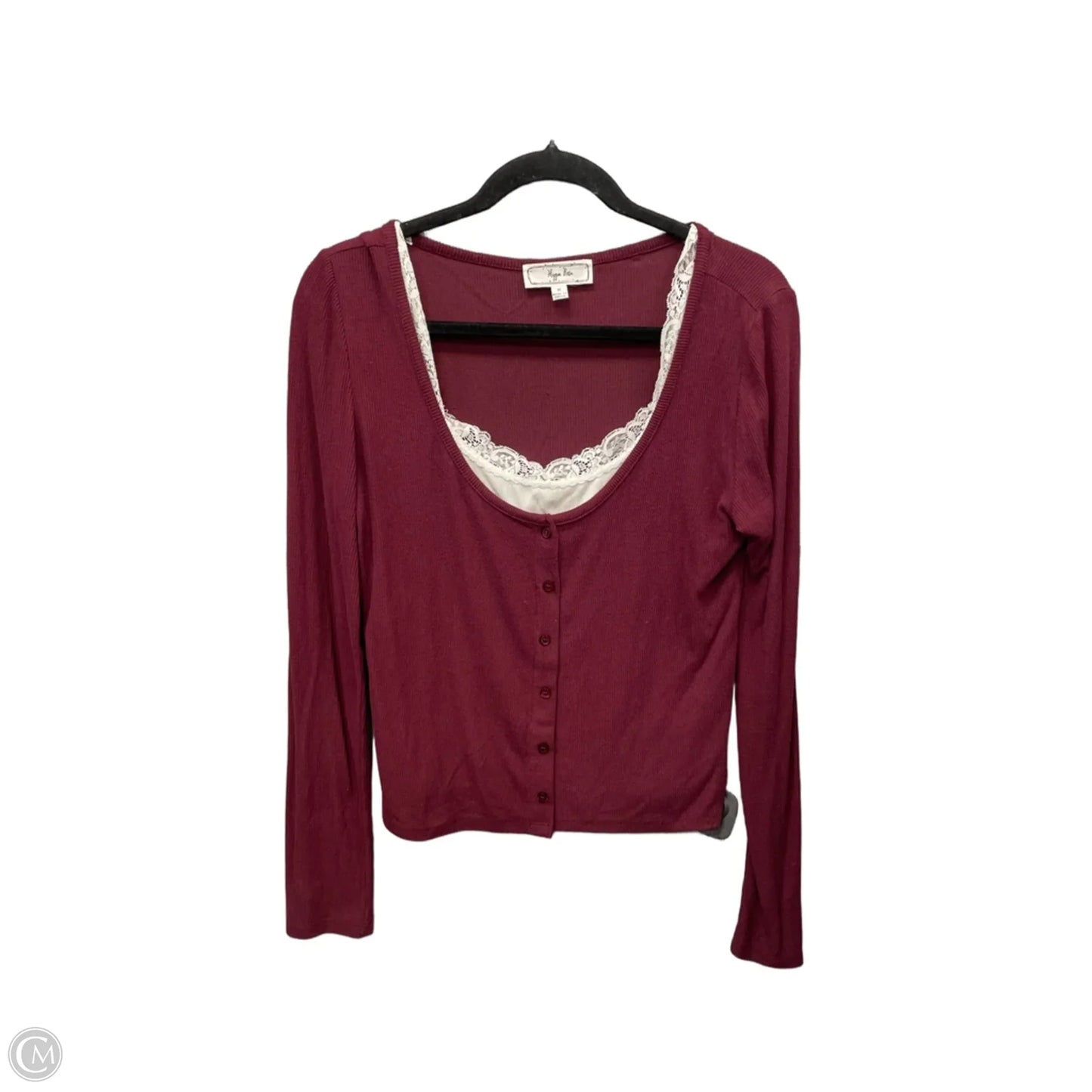 Top Long Sleeve By Hippie Rose In Red, Size: M